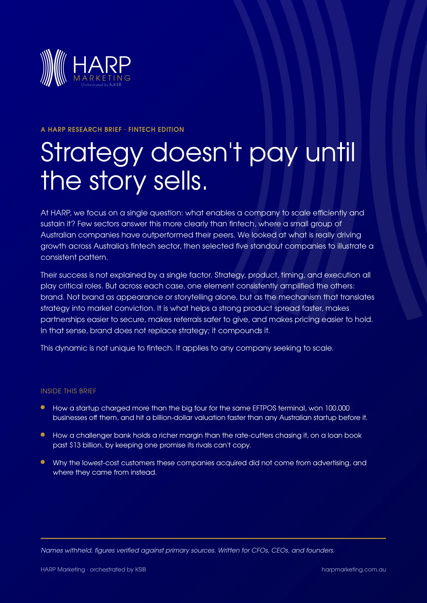 HARP Fintech Research Brief 2026 cover