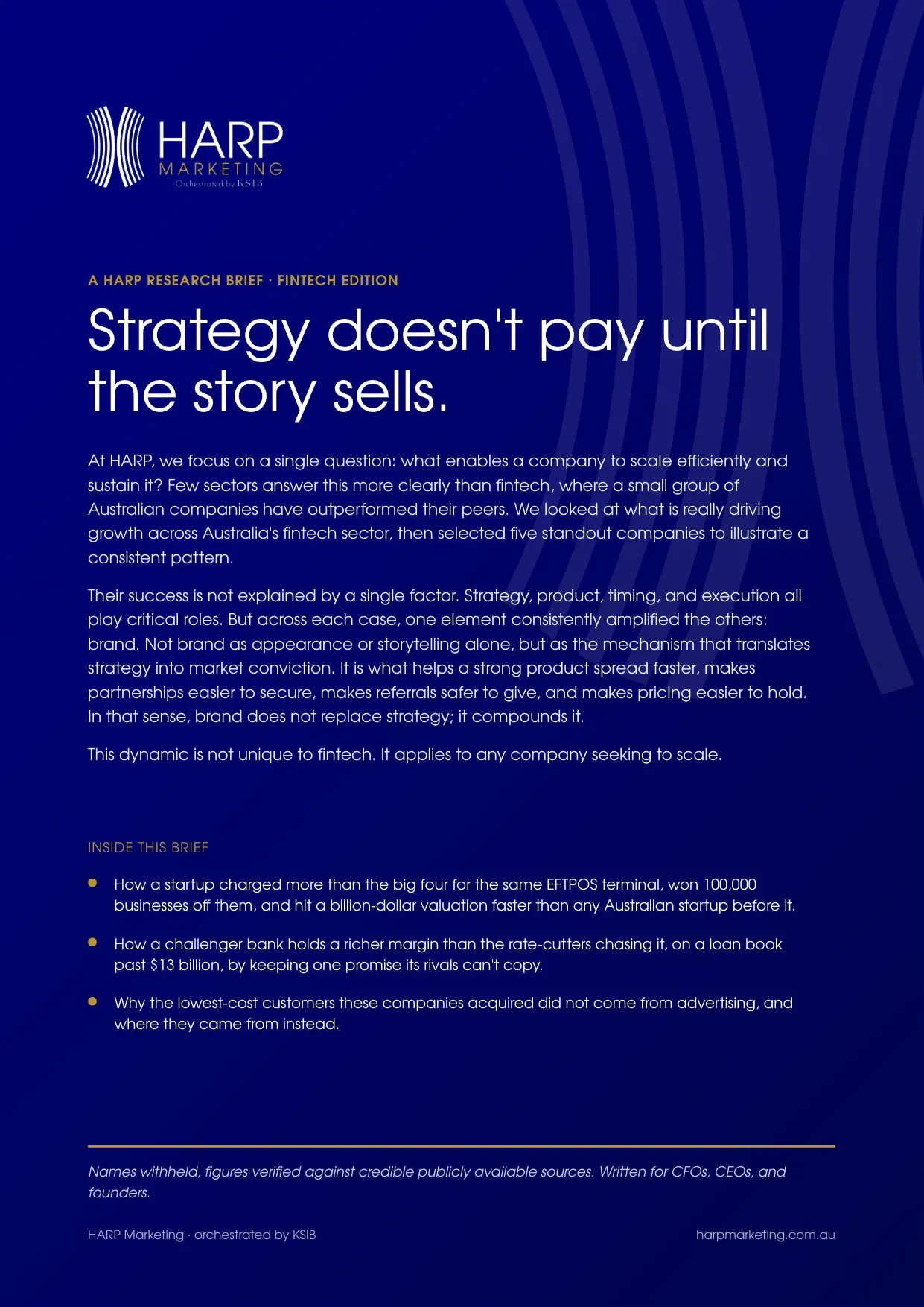 HARP Fintech Research Brief, page 1 of 12