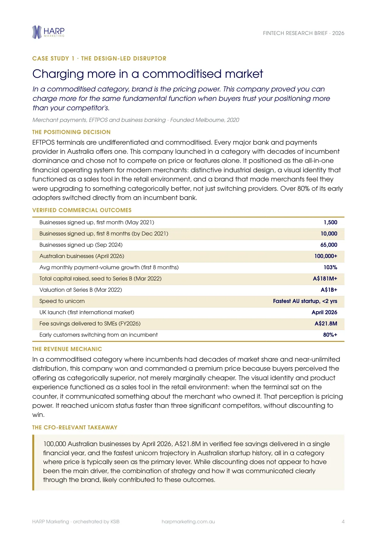 HARP Fintech Research Brief, page 4 of 12