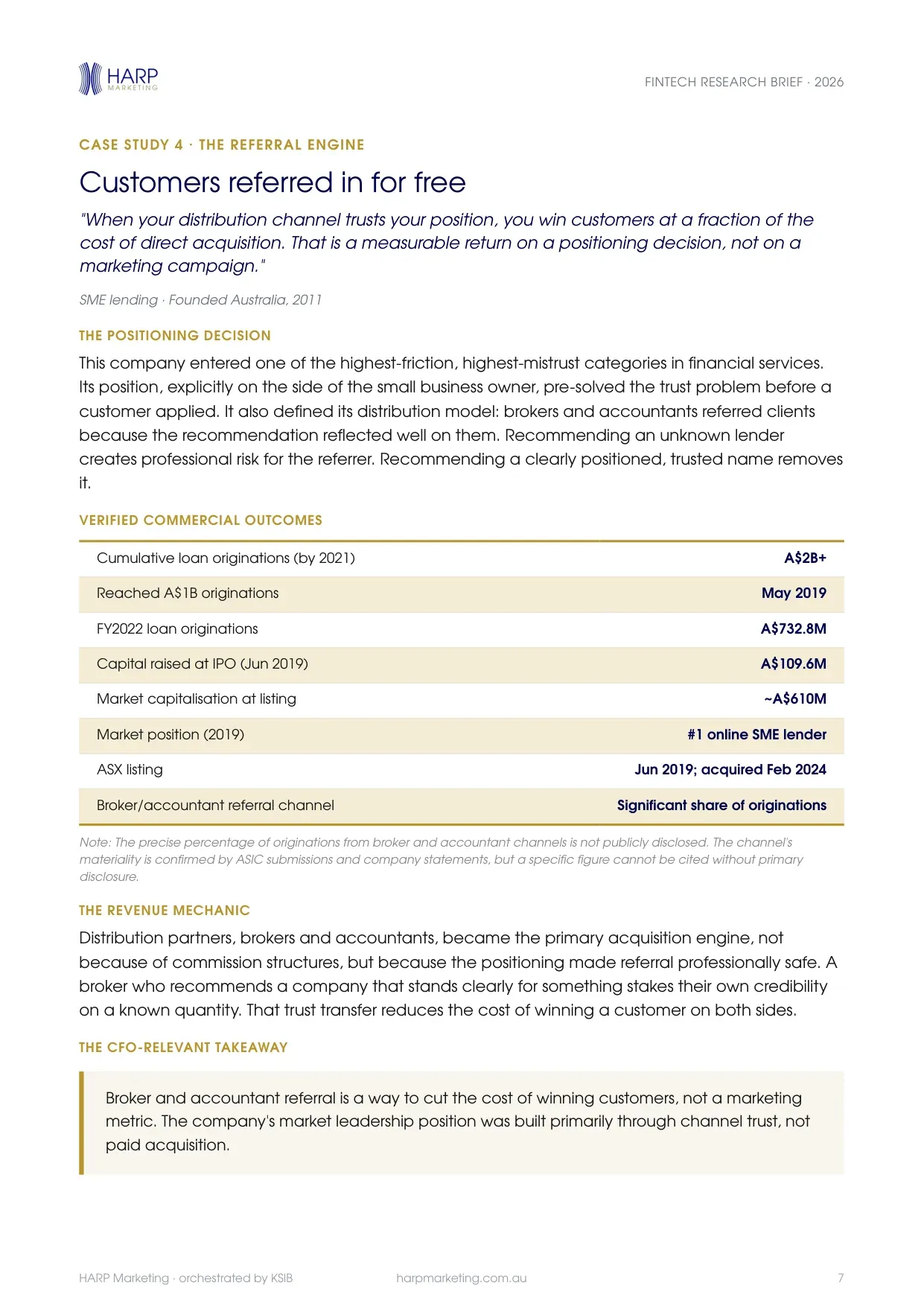 HARP Fintech Research Brief, page 7 of 12