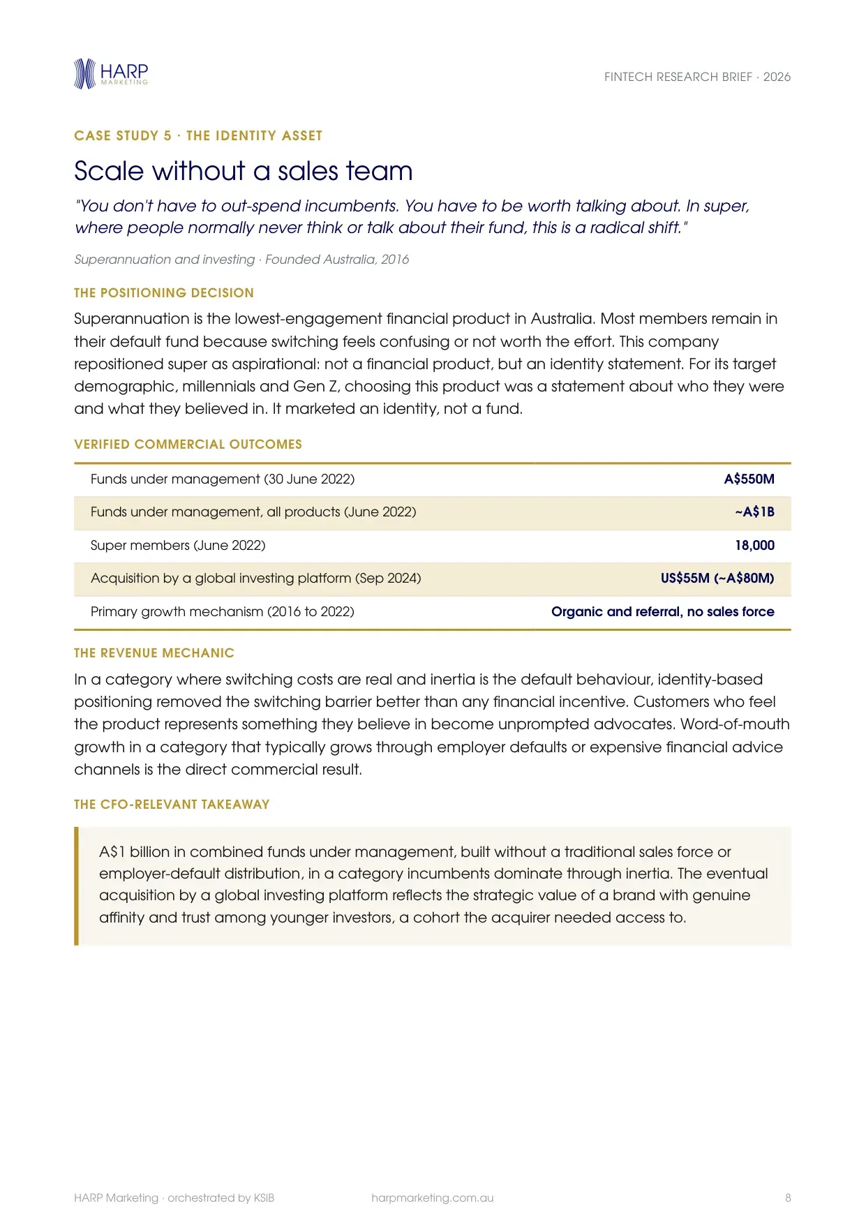 HARP Fintech Research Brief, page 8 of 12